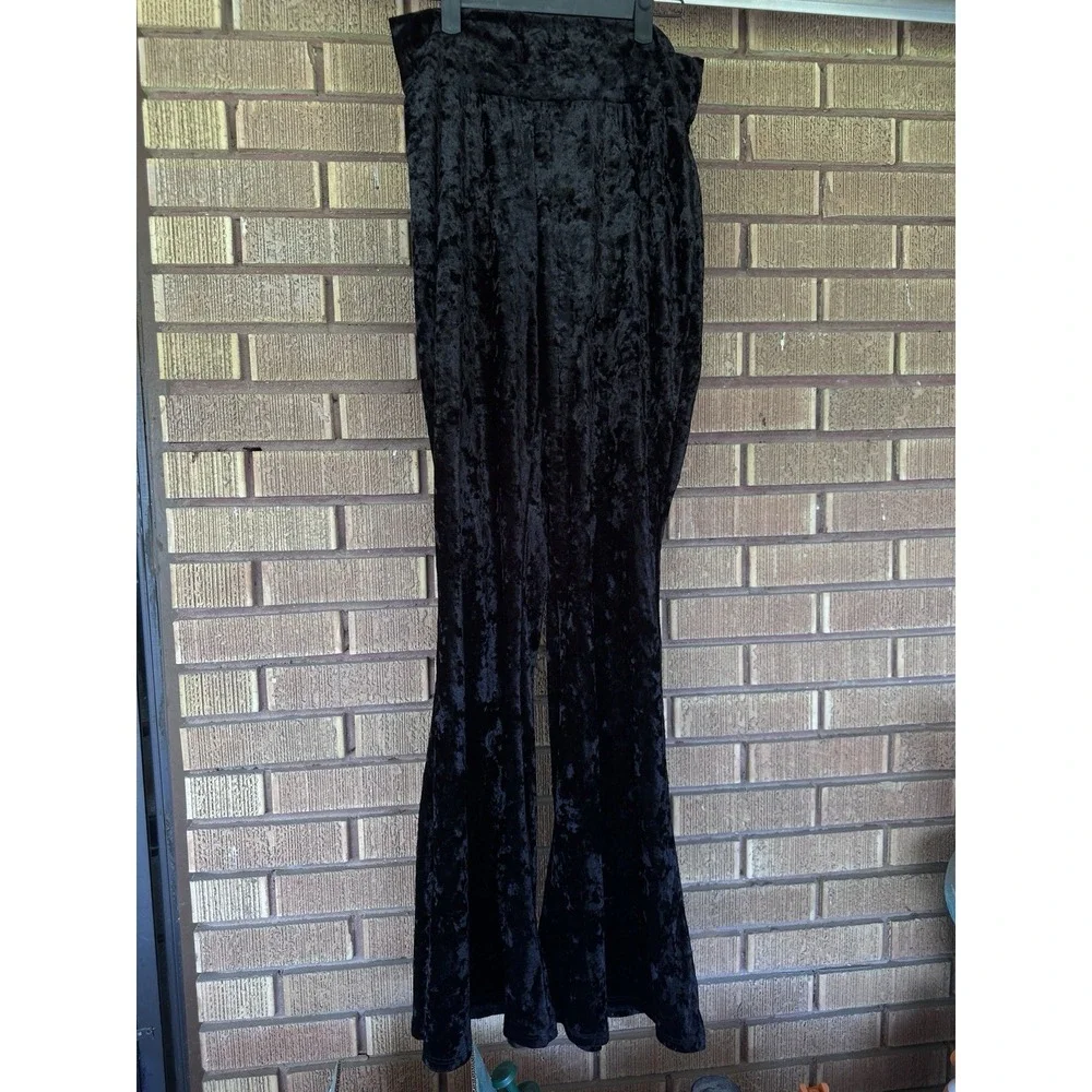 Set 2 Stretch Crushed Velvet Smooth Pajama Pants Leggings Size L/XL Girls Soft - Picture 5 of 13